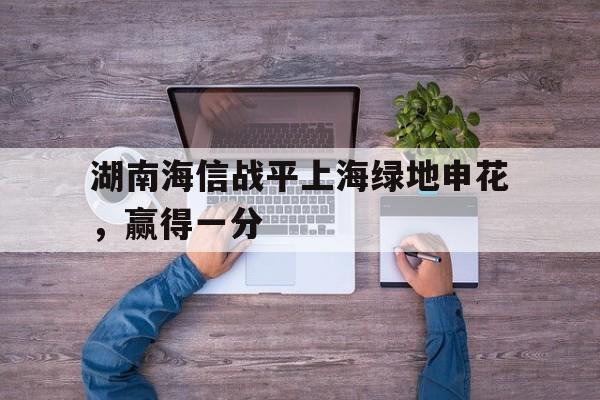 湖南海信战平上海绿地申花，赢得一分